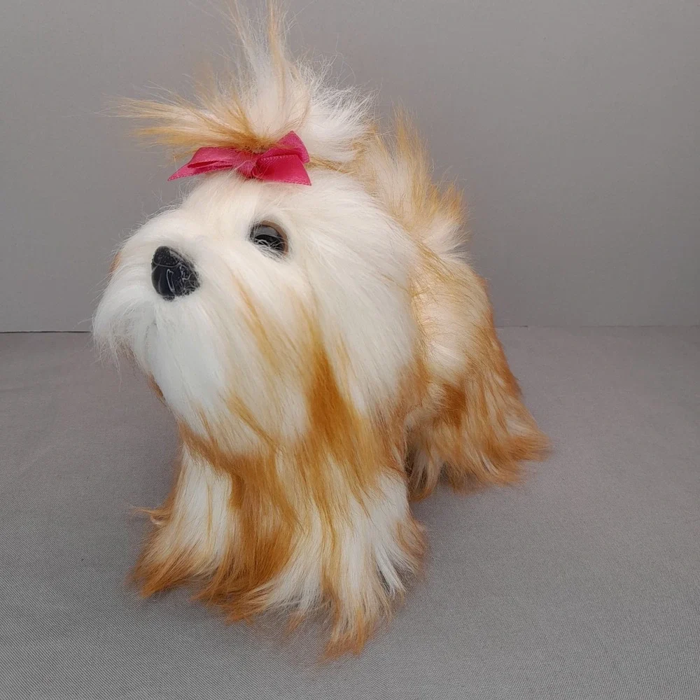 Battat Shih Tzu Puppy Plush White Tan Dog 6